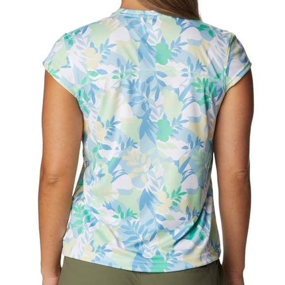 NWT COLUMBIA WOMENS SUMMERDRY SHORT SLEEVE PRINTED TEE. OMNI WICK QUICK DRY. - Picture 6 of 10